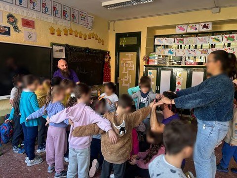 Taller de teatro de impro en un colegio
